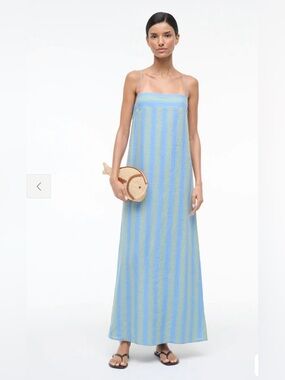 LAURA LINEN DRESS SEAPORT STRIPE